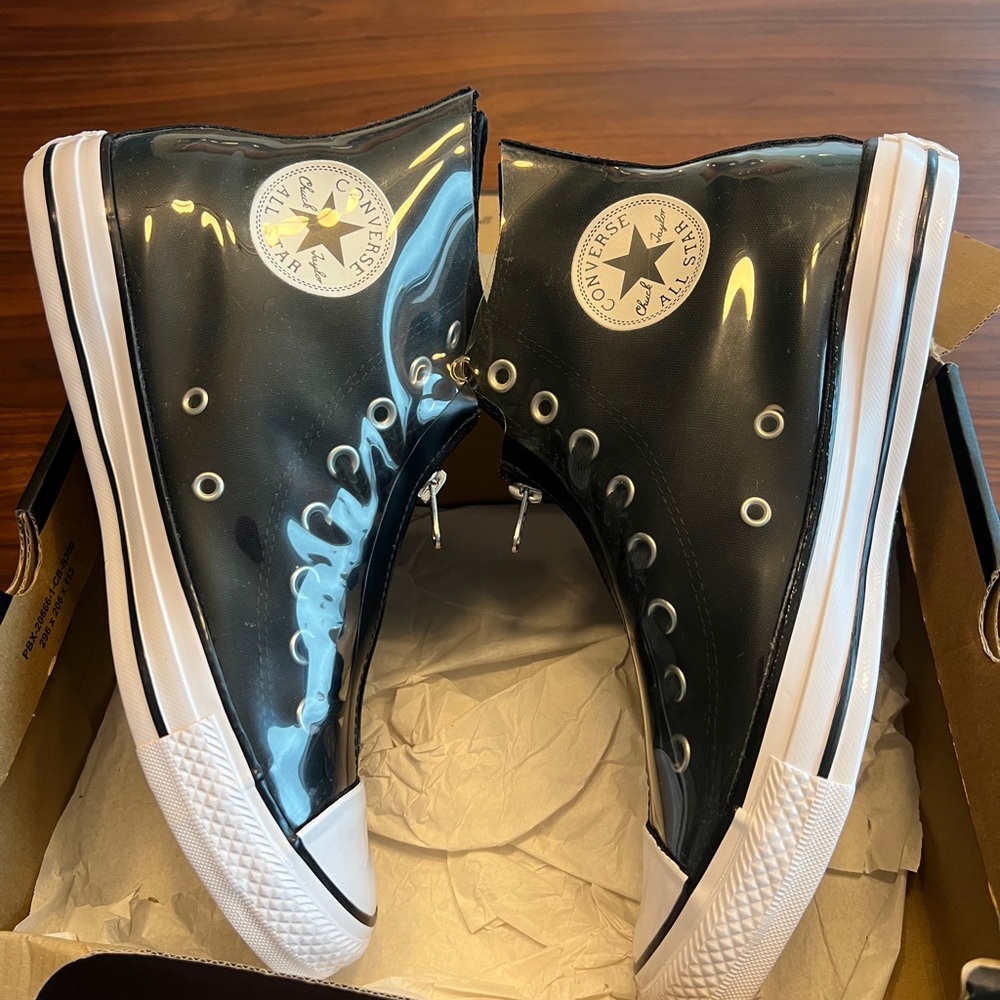 Converse Chuck Taylor All Star Shrouded Black High Top Sneakers Sz 9 NEW